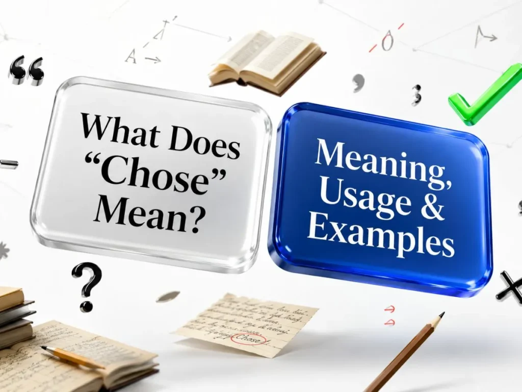 What Does “Chose” Mean