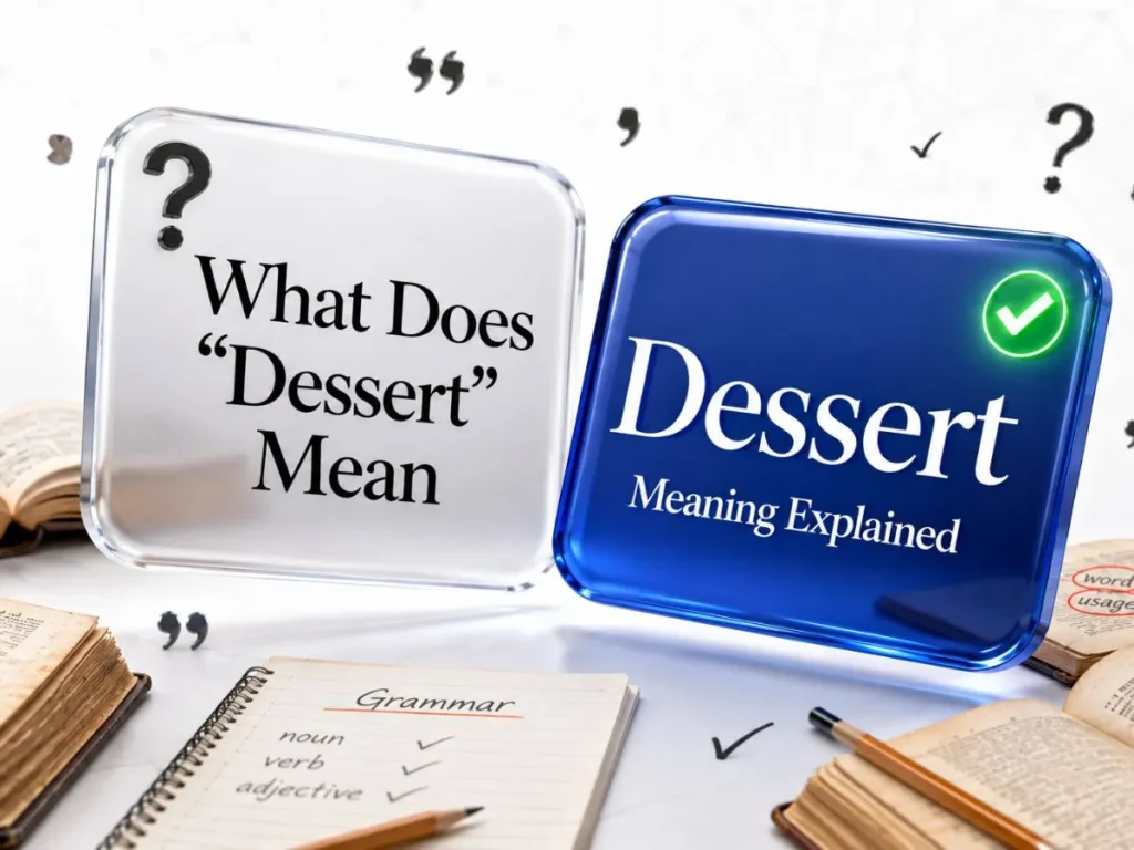 What Does “Dessert” Mean
