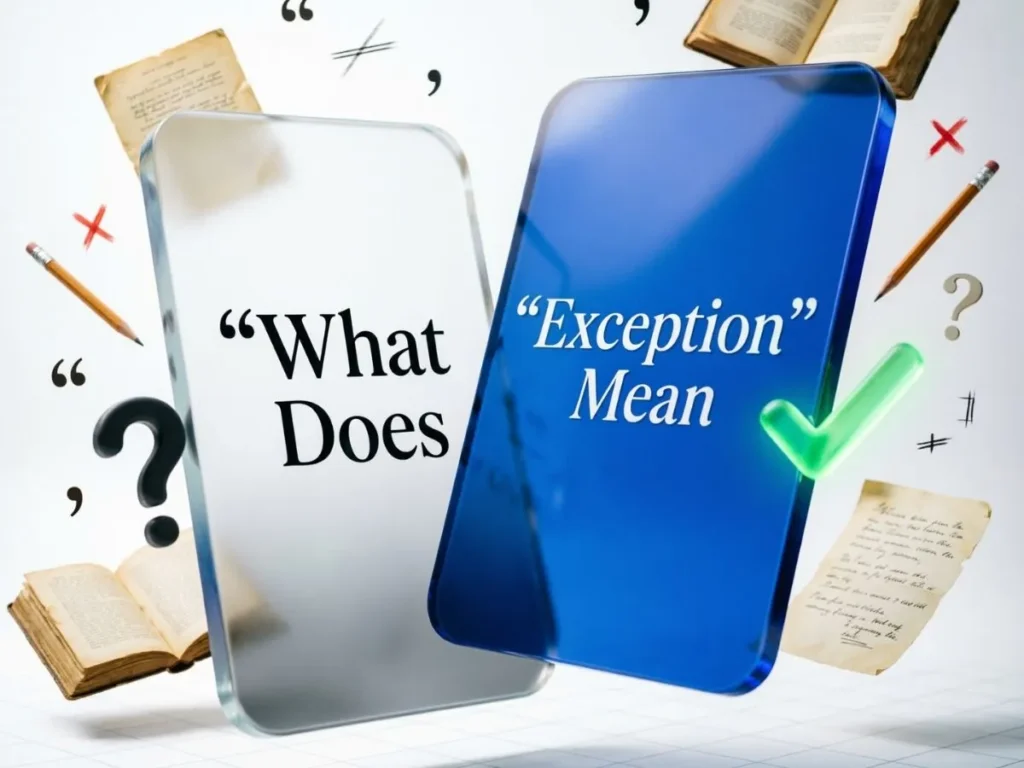 What Does “Exception” Mean