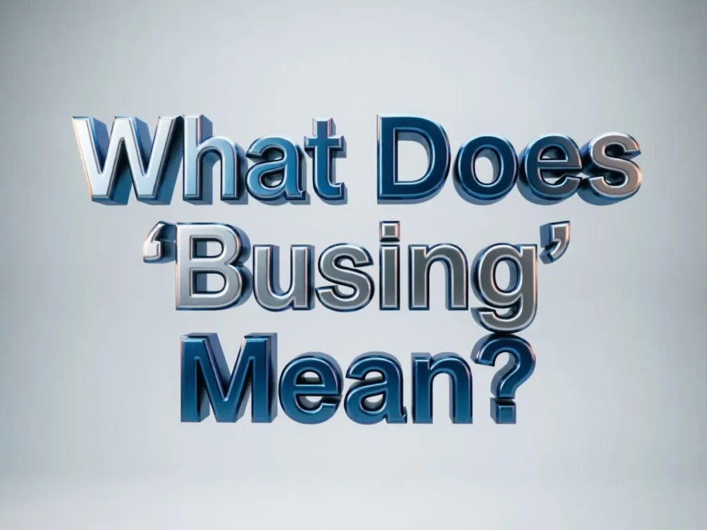 What Does “Busing” Mean?