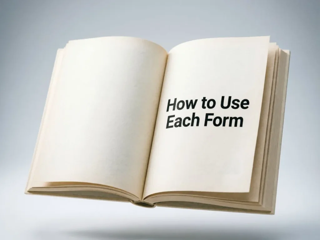 How to Use Each Form