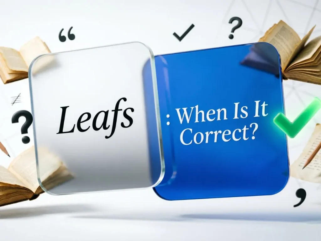 Leafs: When Is It Correct?