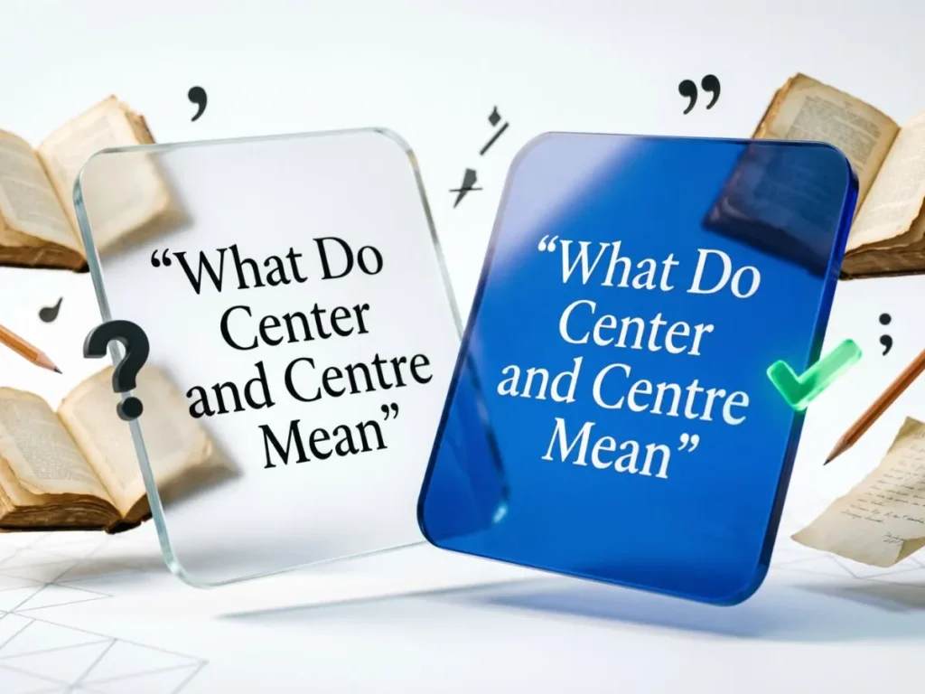 What Do Center and Centre Mean