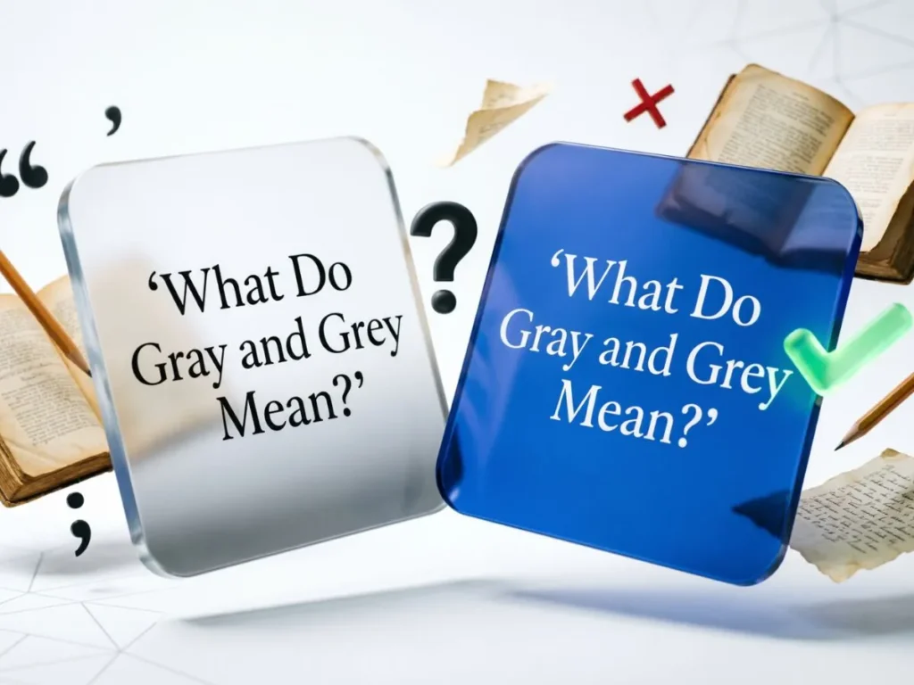 What Do Gray and Grey Mean?