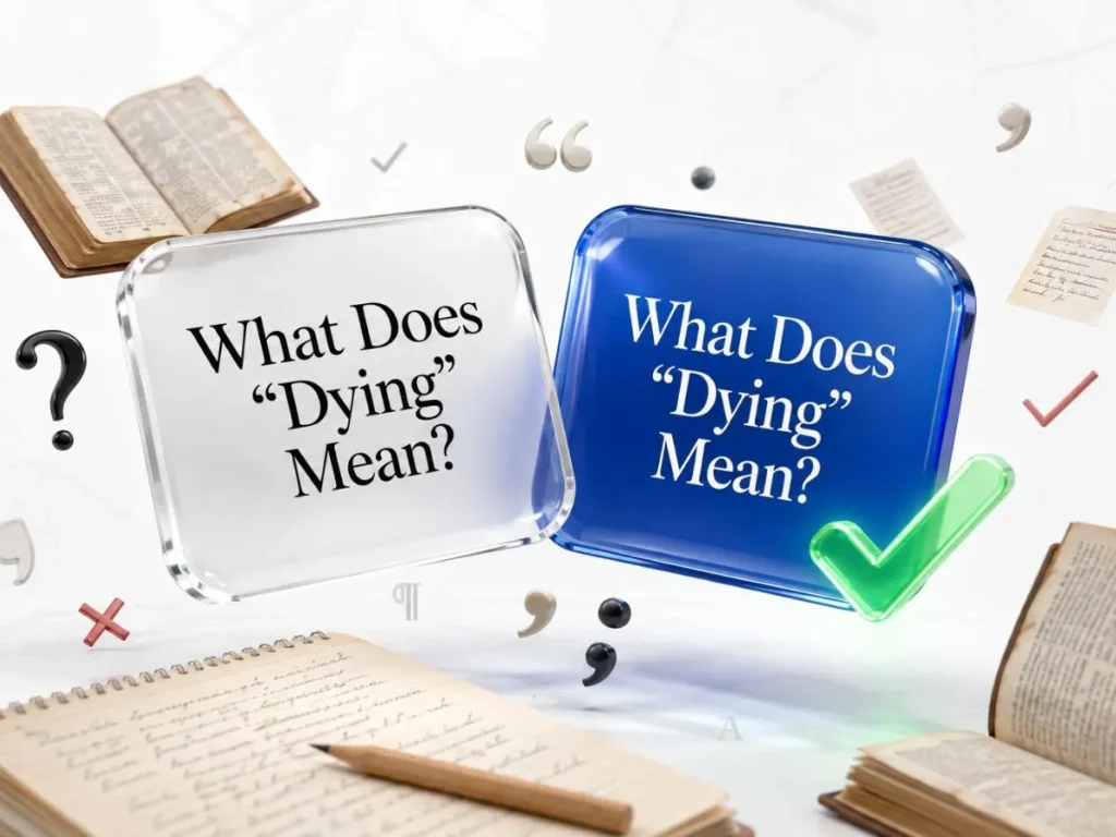 What Does “Dying” Mean?