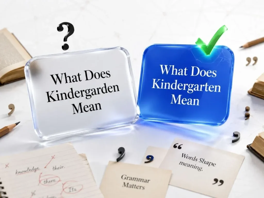 What Does Kindergarten Mean