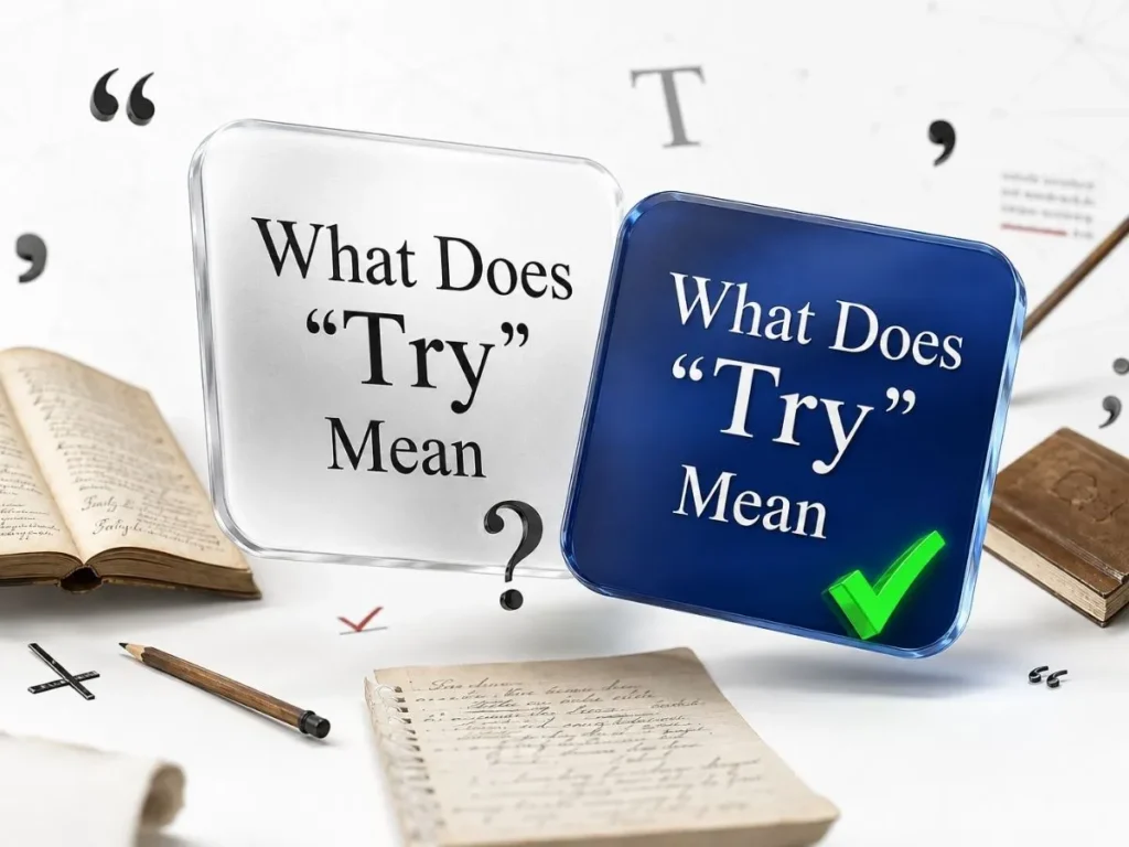 What Does “Try” Mean