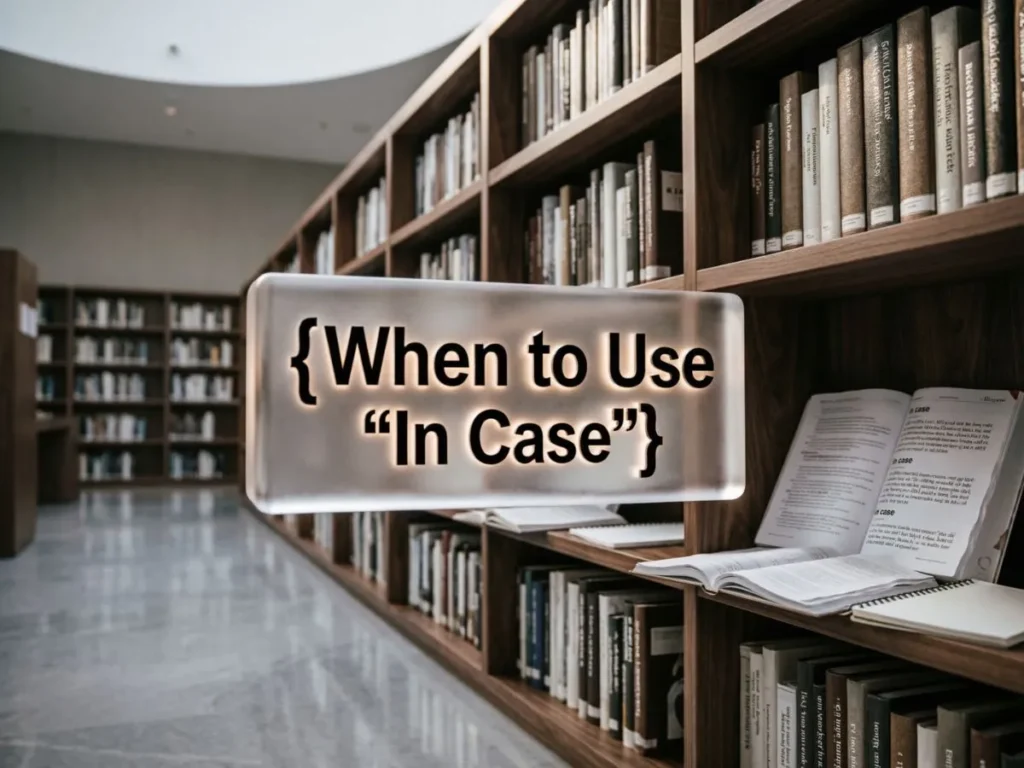 When to Use “In Case”