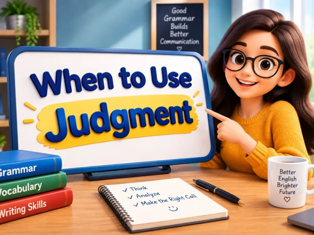 When to Use Judgment